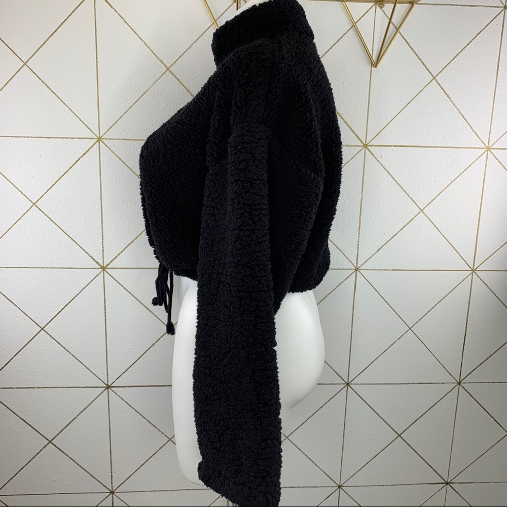 Topshop Teddy Bear Half Zip Drawstring Sweater 8 - image 2